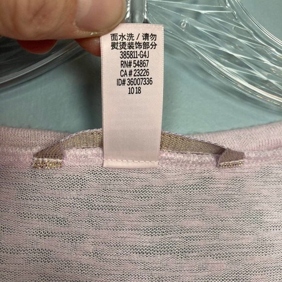 VICTORIA’S Secret Pink Lightweight Burnout Knit Long Sleeve Bombshell Top Size M - Picture 9 of 12